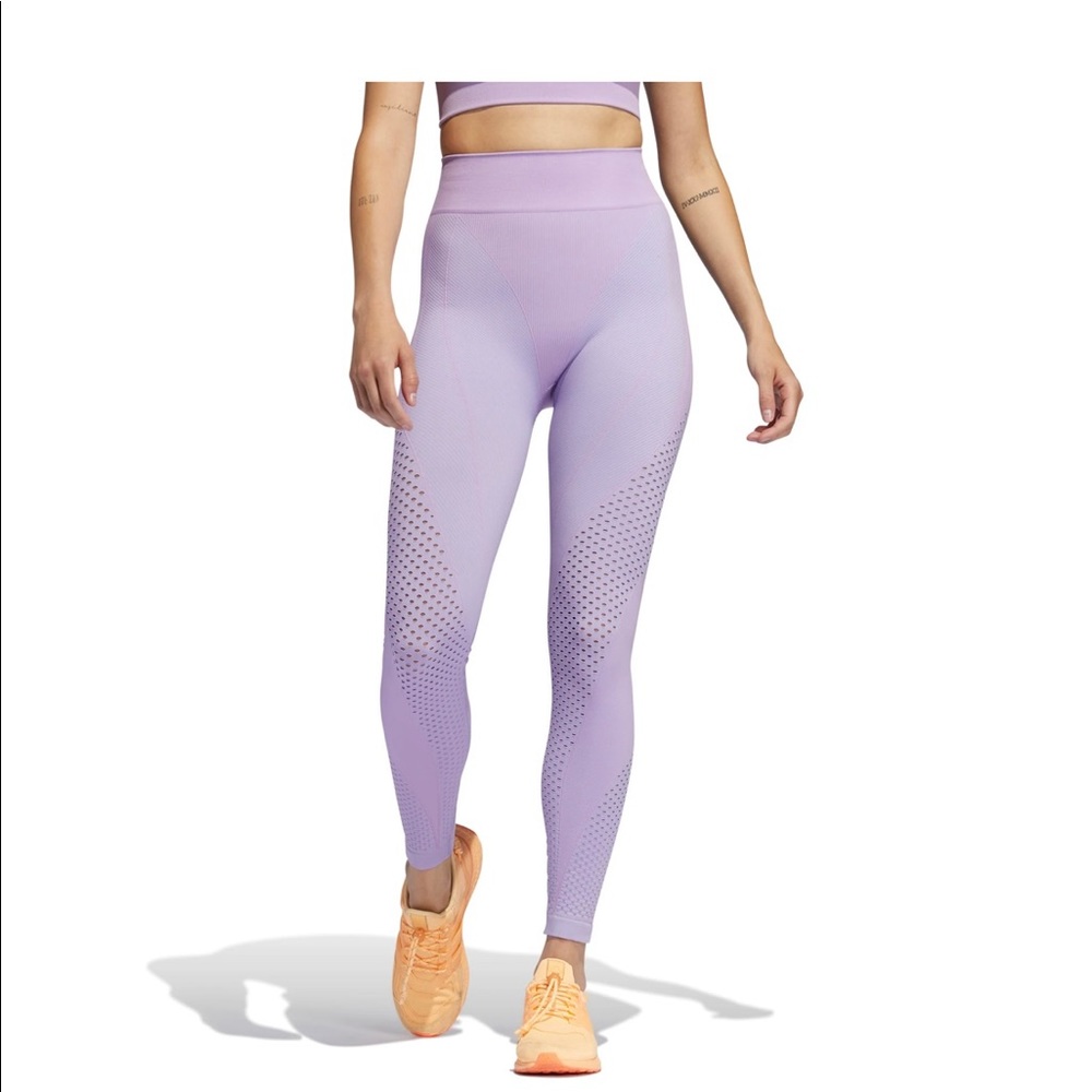 ADIDAS X IVY PARK KNIT TIGHTS (DUST PURPLE/PURPLE GLOW)